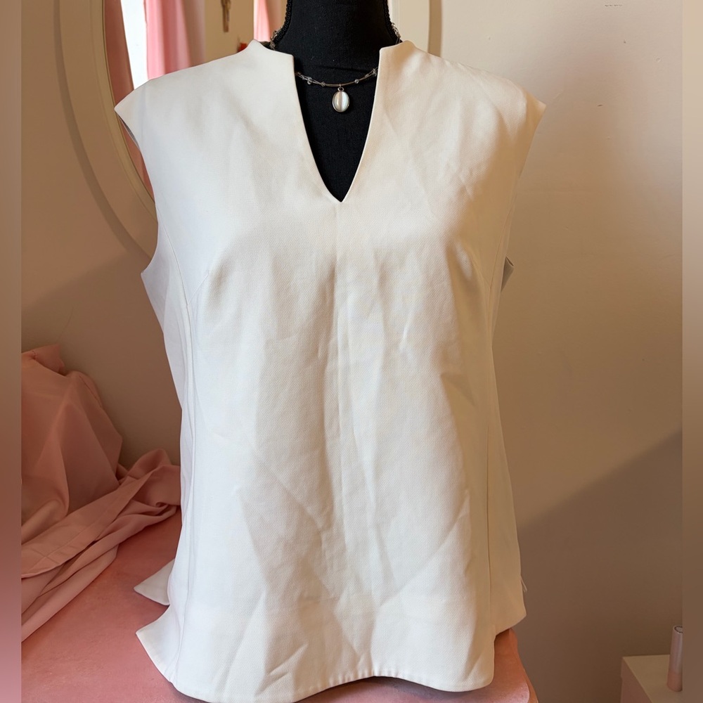 Ted Baker Cream White Sleeveless Blouse